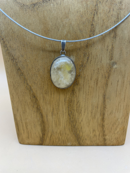 Preview: Australischer gelber Calcit in Silberfassung